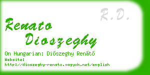 renato dioszeghy business card